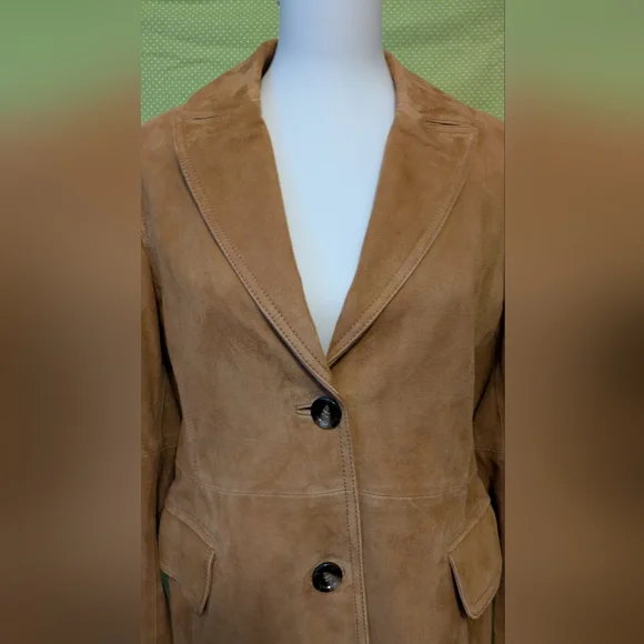 Bernardo's Women's Tan Suede Jacket, 100% - Picture 2 of 15